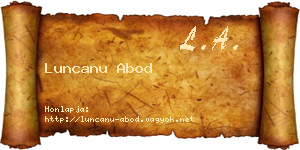 Luncanu Abod névjegykártya